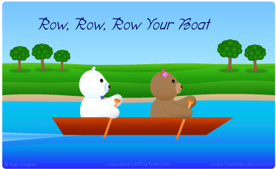 Row, Row, Row Your Boat with Two Happy Bears