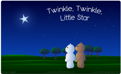 Twinkle, Twinkle, Little Star with Two Happy Bears