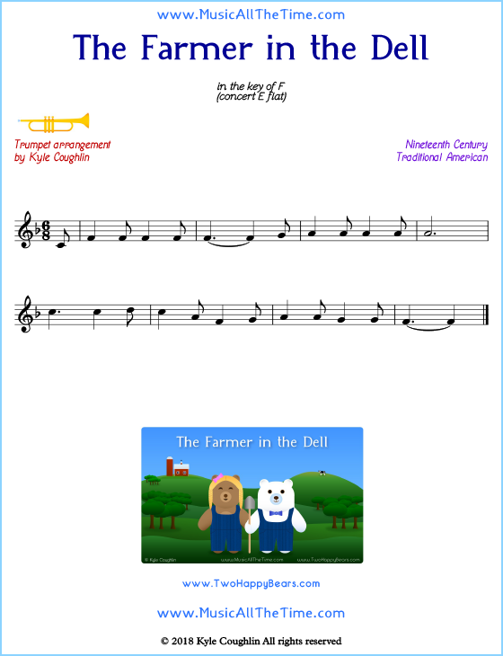 The Farmer in the Dell Trumpet Sheet Music The Farmer in the Dell Trumpet Sheet Music