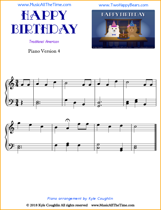 Happy Birthday Piano Sheet Music