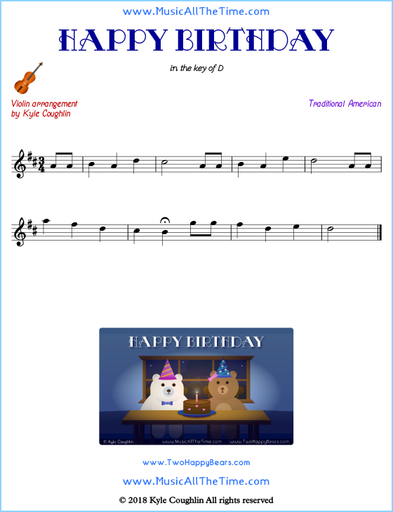 Sheet Nh c Happy B thday Violin
