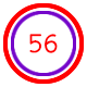 56 beats per minute - triple subdivision metronome.