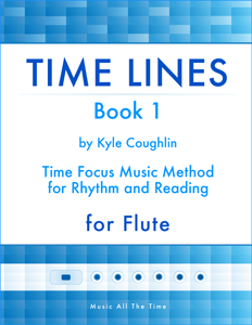 Purchase Time Lines Music Method for Flute Book 1 by Kyle Coughlin