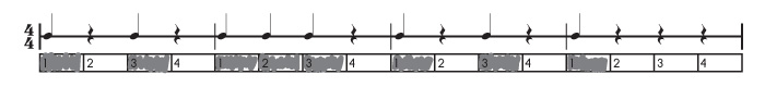 Example of converting the Time Lines practice blocks to actual music notation.