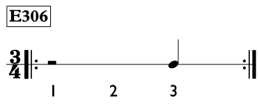 Half rest exercise in 3/4 time - Time Lines Exercise E306