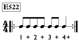 Eighth note exercise in 4/4 time - Time Lines Exercise E522