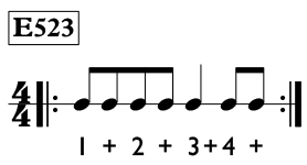 Eighth note exercise in 4/4 time - Time Lines Exercise E523