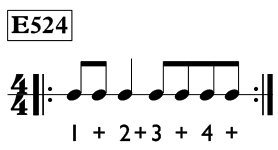 Eighth note exercise in 4/4 time - Time Lines Exercise E524