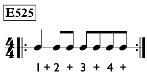 Eighth note exercise in 4/4 time - Time Lines Exercise E525