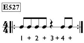 Eighth note exercise in 4/4 time - Time Lines Exercise E527