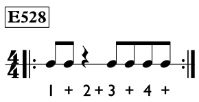 Eighth note exercise in 4/4 time - Time Lines Exercise E528