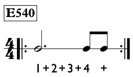 Eighth note exercise in 4/4 time - Time Lines Exercise E540