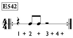 Eighth note exercise in 4/4 time - Time Lines Exercise E542