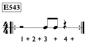 Eighth note exercise in 4/4 time - Time Lines Exercise E543
